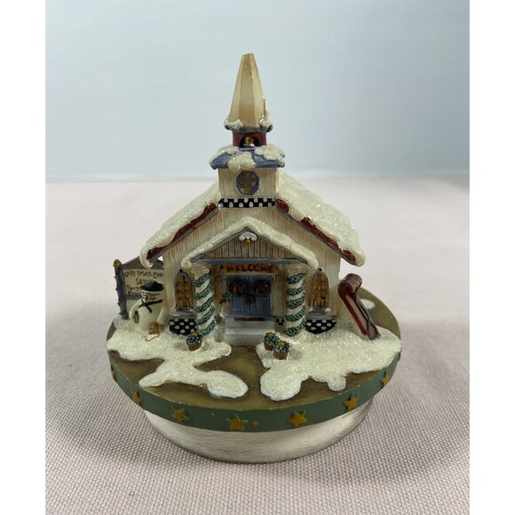 OUR AMERICAN - WINTER CHURCH CANDLE TOPPER - Picture 1 of 6